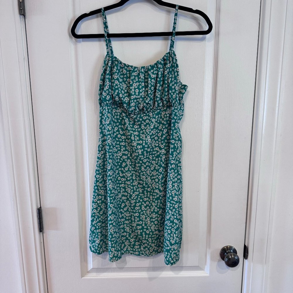 Green Floral Sun Dress